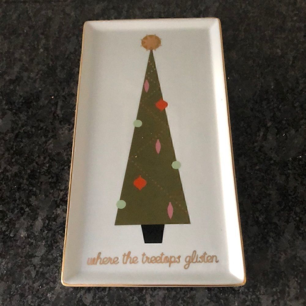 Where the treetops glisten Christmas serving platter